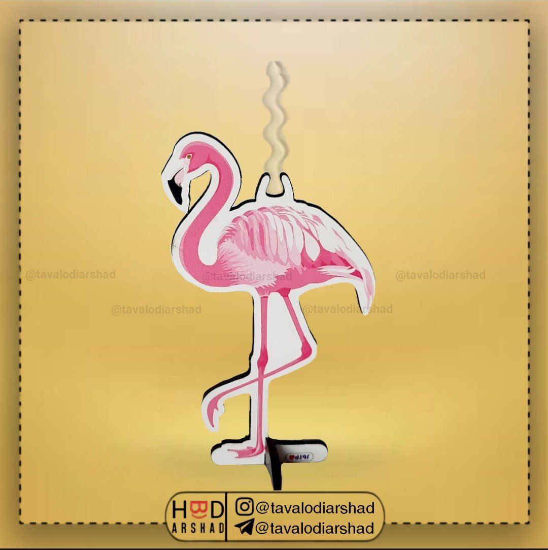 شمع استند عروسکی فلامینگو